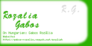 rozalia gabos business card